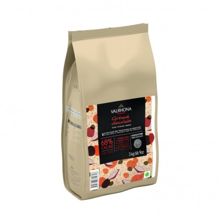 Ground Chocolate 68% - Pure Origine Ghana. 400gr pellets