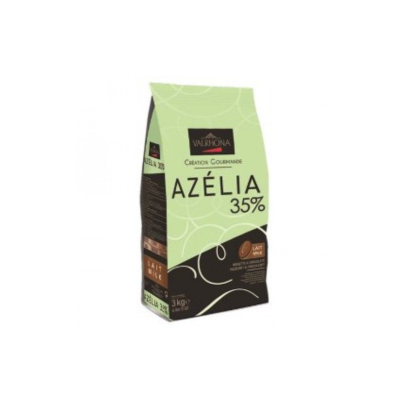 Azélia 35%  Hasselnöt-Mjölkchoklad. 200gr pellets
