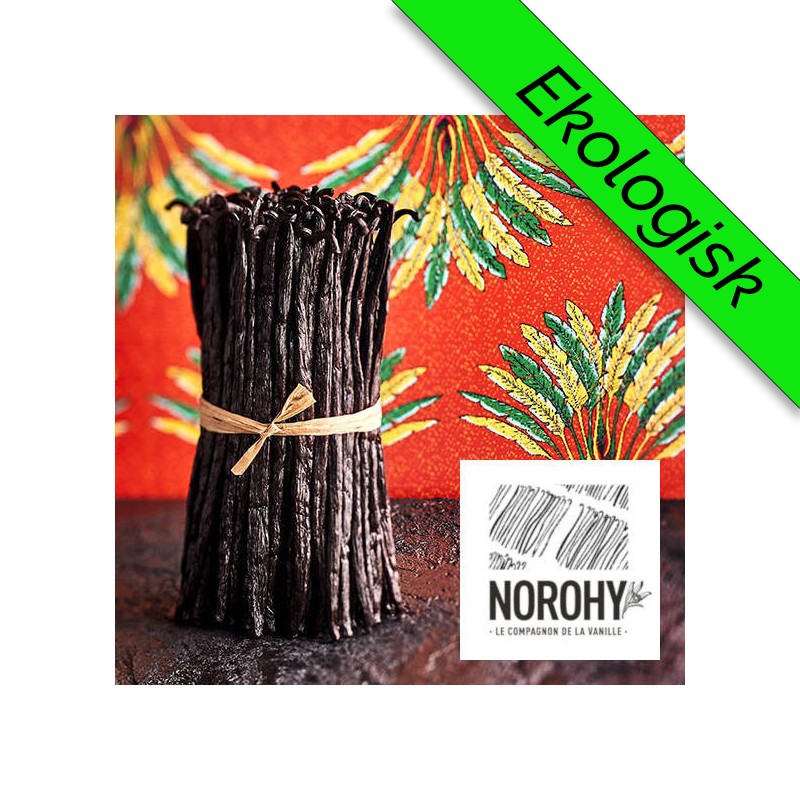 Vanilj Bourbon, Madagaskar, Norohy, Ekologisk, 8 g i glasrör. två stänger.