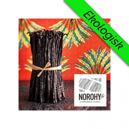Vanilj Bourbon, Madagaskar, Norohy, Ekologisk, 8 g i glasrör. två stänger.